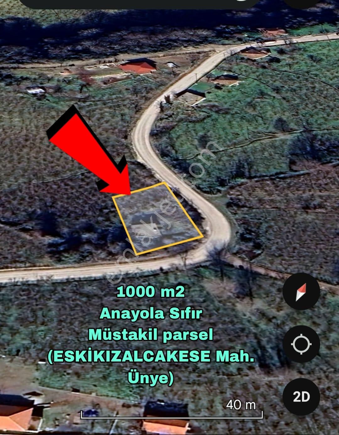 Ünye Eskikızılcakese Satılık Tarla Emlak Yatırım Gayrimenkül Güvencesiyle Satılık Arazi