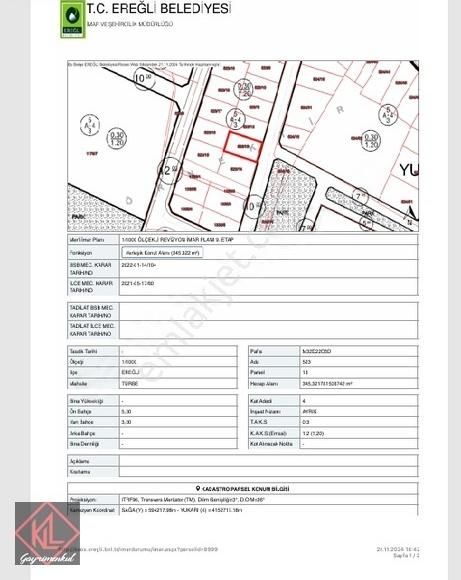 Ereğli Türbe Satılık Müstakil Ev Türbe Mahallesinde Satılık 2 Katlı Müstakil Ev(arsa:346m2)