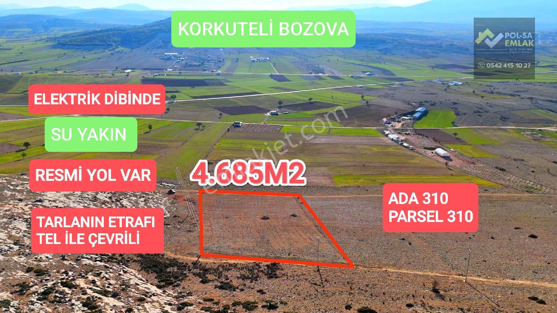 Korkuteli Bozova Satılık Tarla Korkuteli✅bozova Da✅satılık 4.685m2 Tarla ✅fiyat 1.650.000₺✅resmi Yol Var