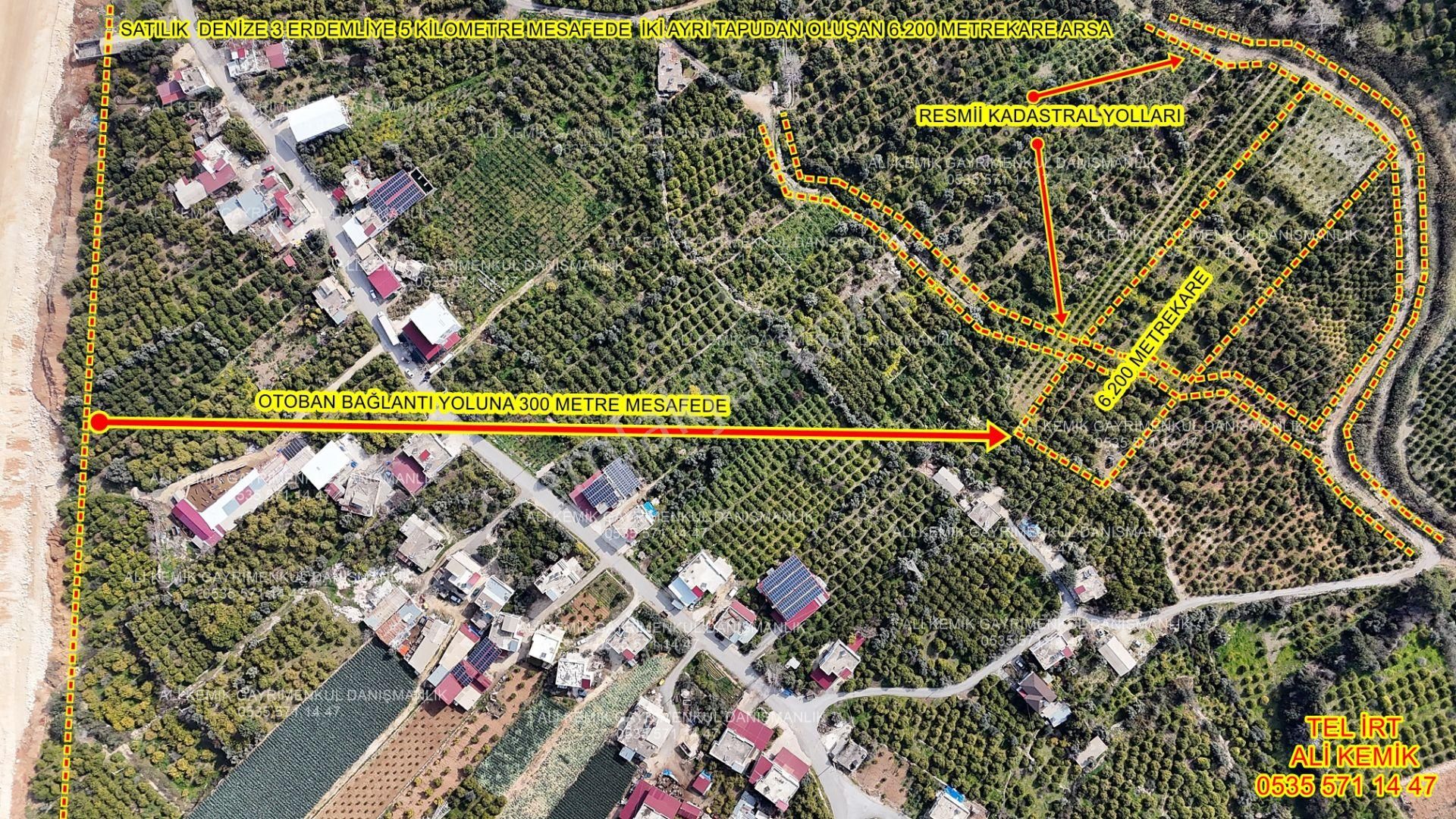 Erdemli Arpaçbahşişde Satılık 6.200 M2 Arsa - Görsel 5