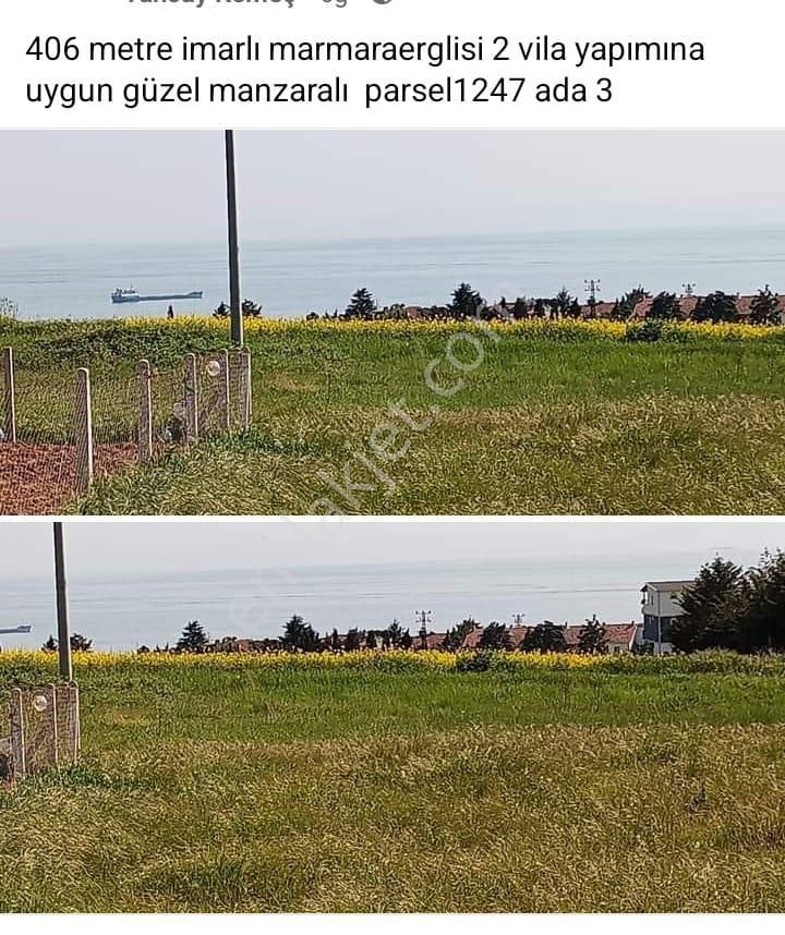 Marmaraereğlisi Dereağzı Satılık Konut İmarlı 406 Metrekare İmarlı 2 Villa Yapımına Uygun Manzaralı İmarlı Arsa