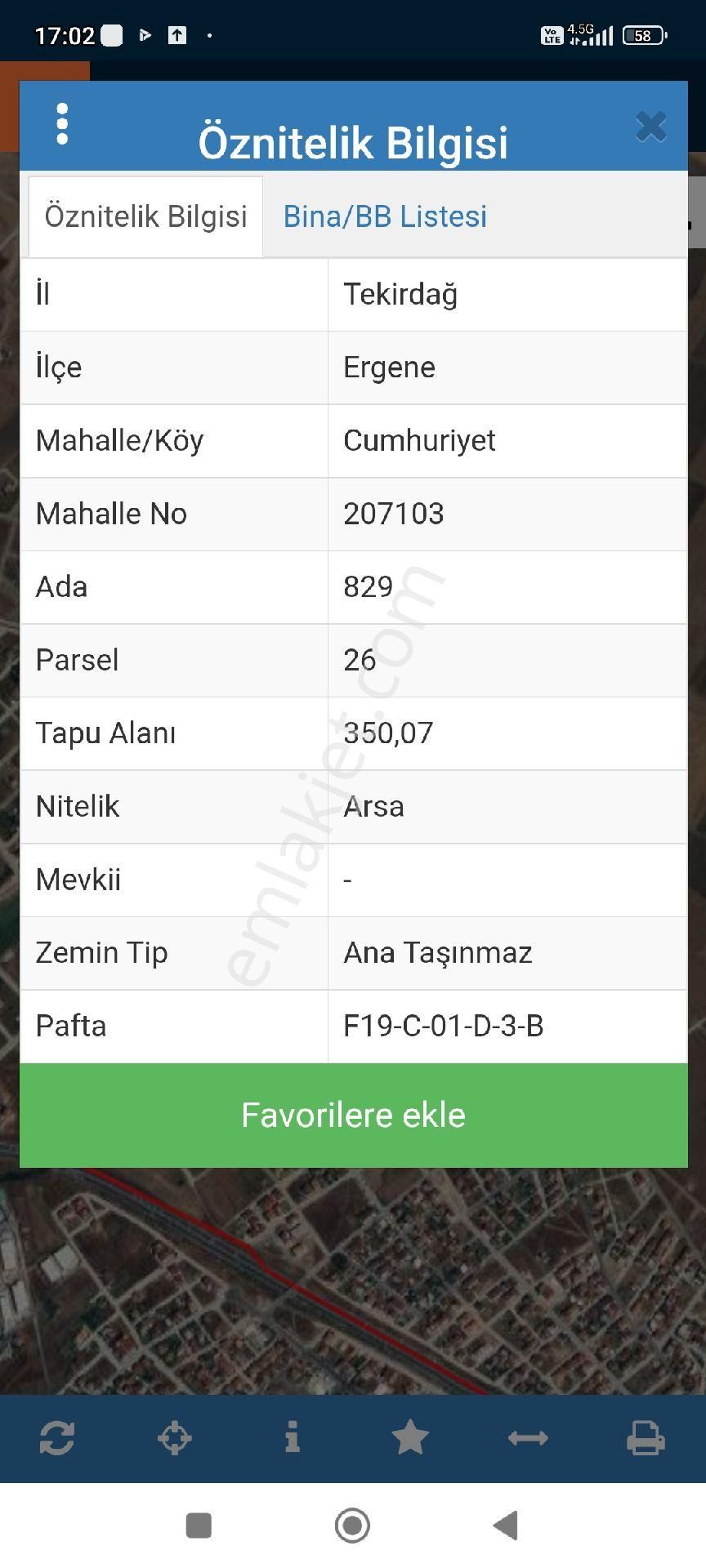 Ergene Cumhuriyet Satılık Tarla Ergene Cumhuriyet Mahallesinde Satılık İmarlı Arsa