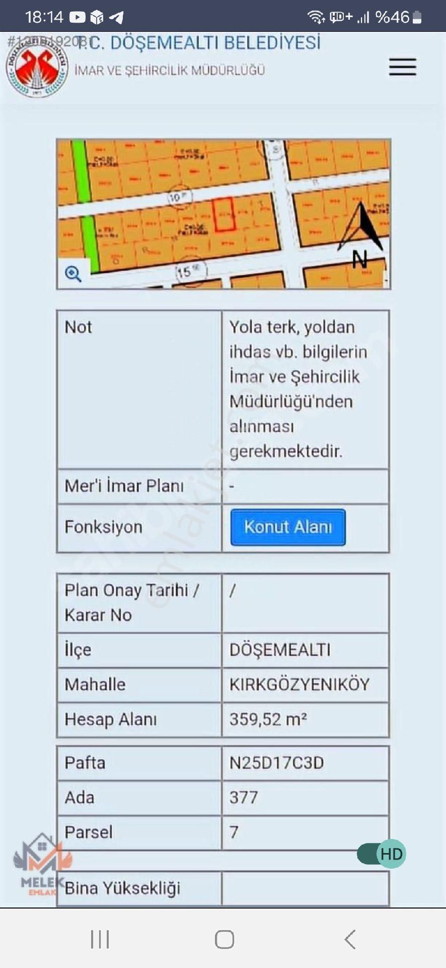 Döşemealtı Yeniköy Satılık Konut İmarlı Döşemealtı Yeniköy De Satılık 0.80 Emsal İnşaata Hazır Yatırımlık Parsel