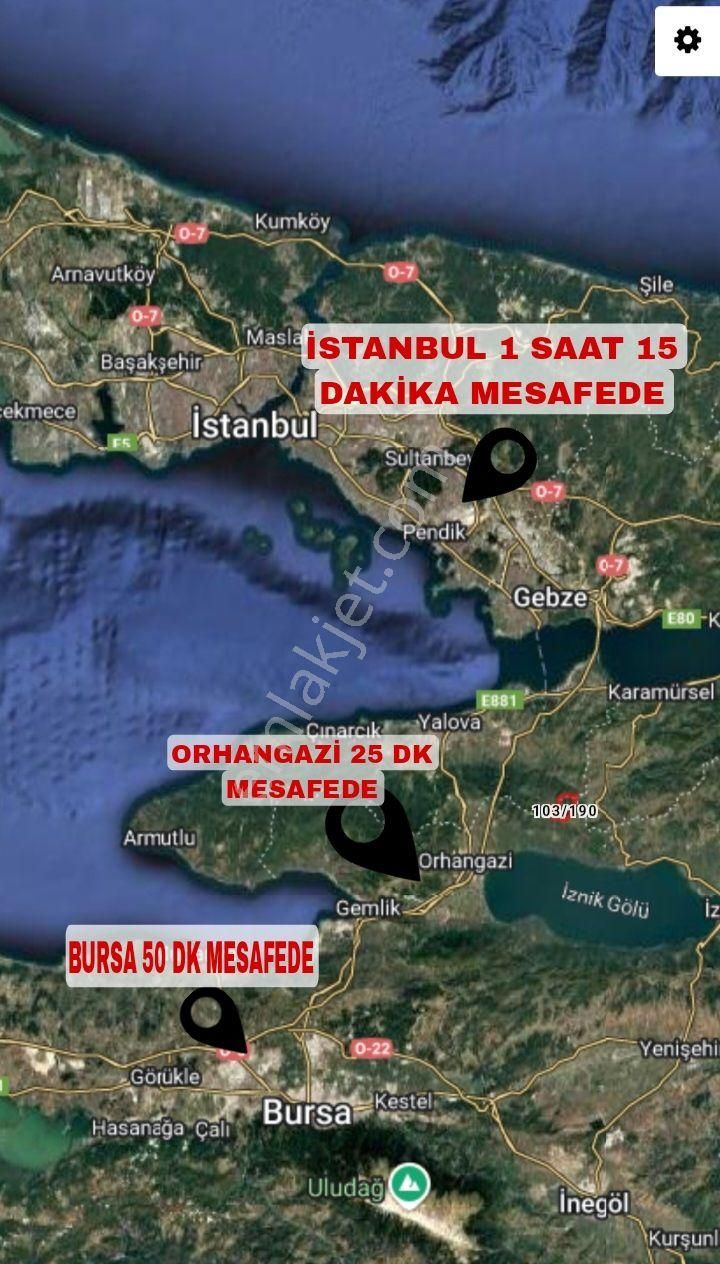 Orhangazi Mahmudiye Satılık Tarla Orhangazi Mahmudiye'de 2.078 M2 Satılık Hobı Bahçesi