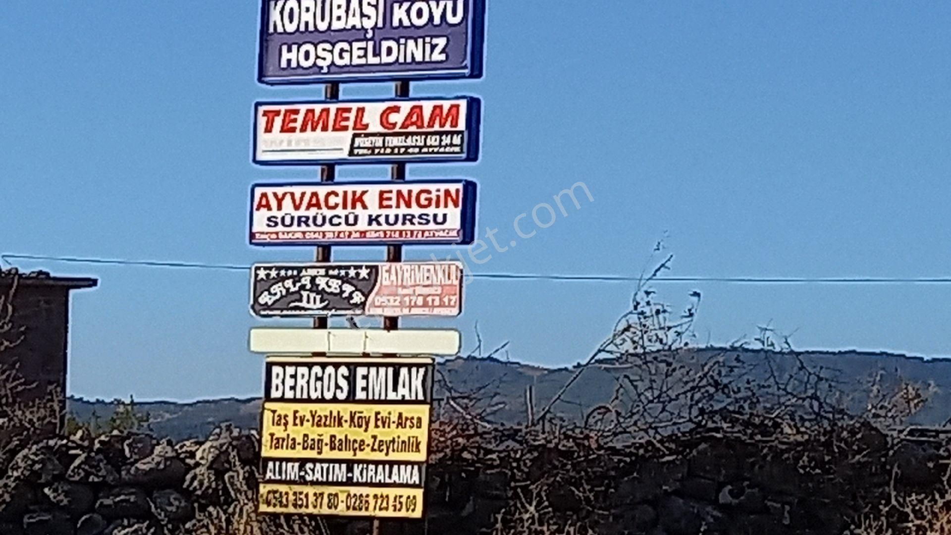 Ayvacık Korubaşı Köyü (Yeşilliman) Satılık Konut İmarlı %80 İmarli 210mk. Arazi