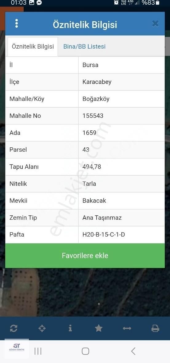 Karacabey Boğazköy Satılık Tarla Güven Türkiye Den Fırsat