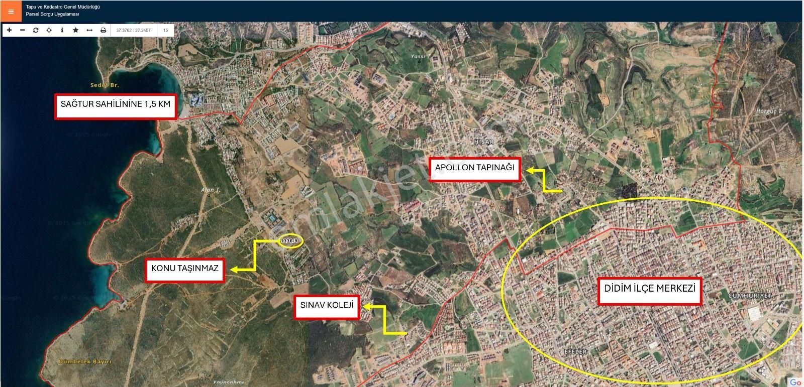Aydın Dıdım Hısar Mahallesınde Vılla Imarlı Müstakıl Arsa