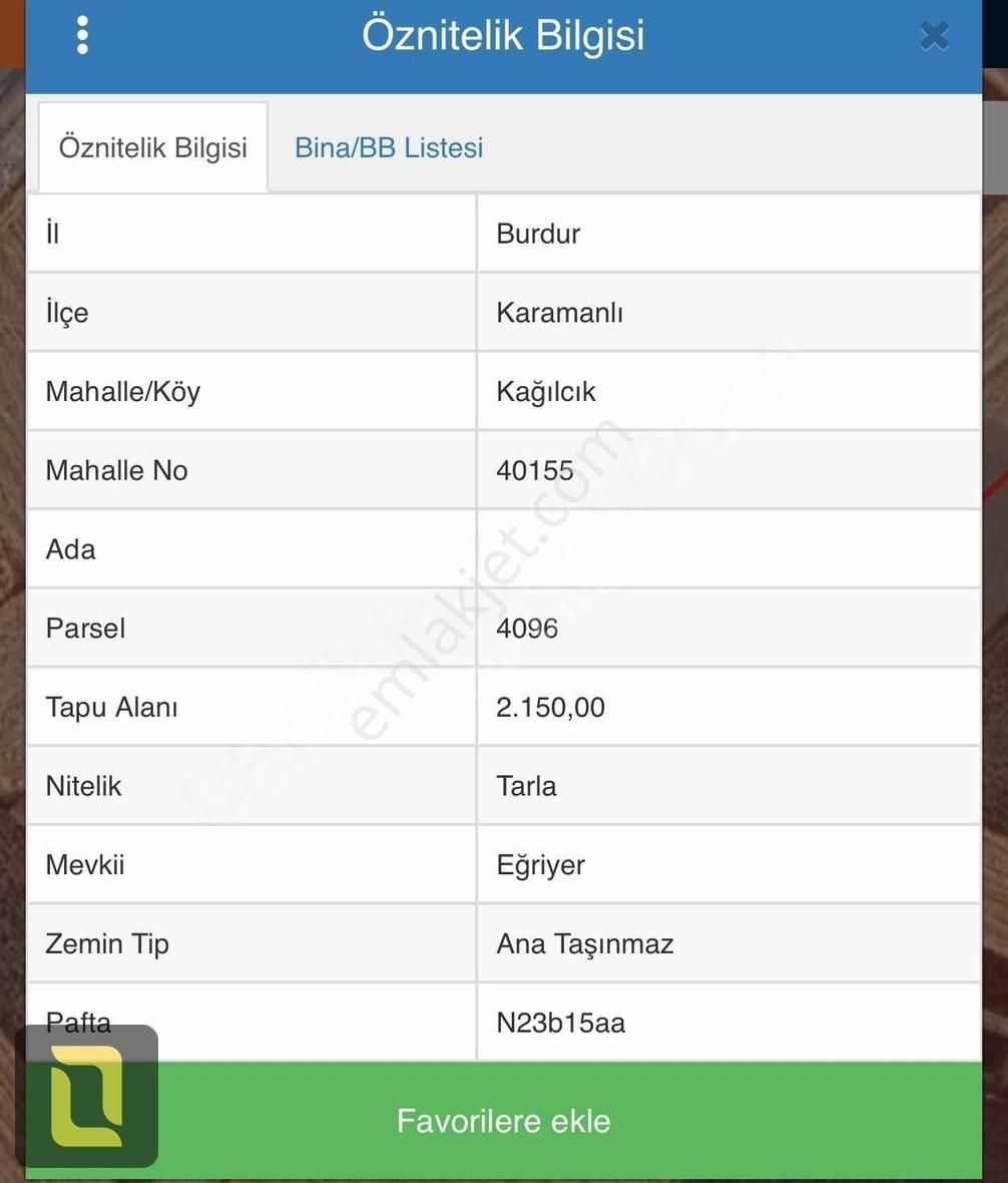 Karamanlı Kağılcık Köyü (Kantar) Satılık Tarla Burdur Karamanlı Kağılcık Köyünde Uygun Satılık Tarla