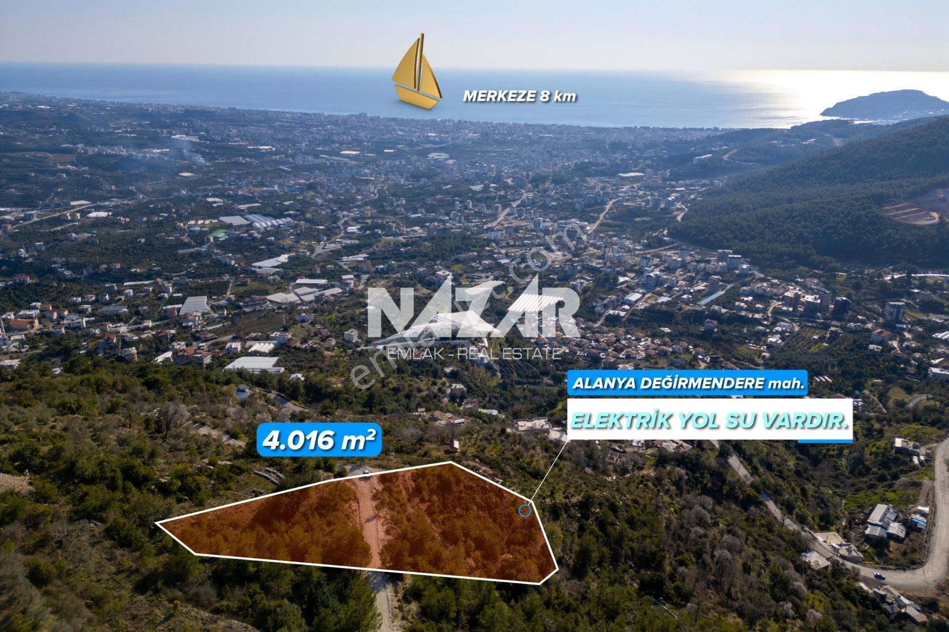 Alanya Değirmendere'de Deniz Manzaralı 4.016 M² Satılık Tarla - Görsel 15