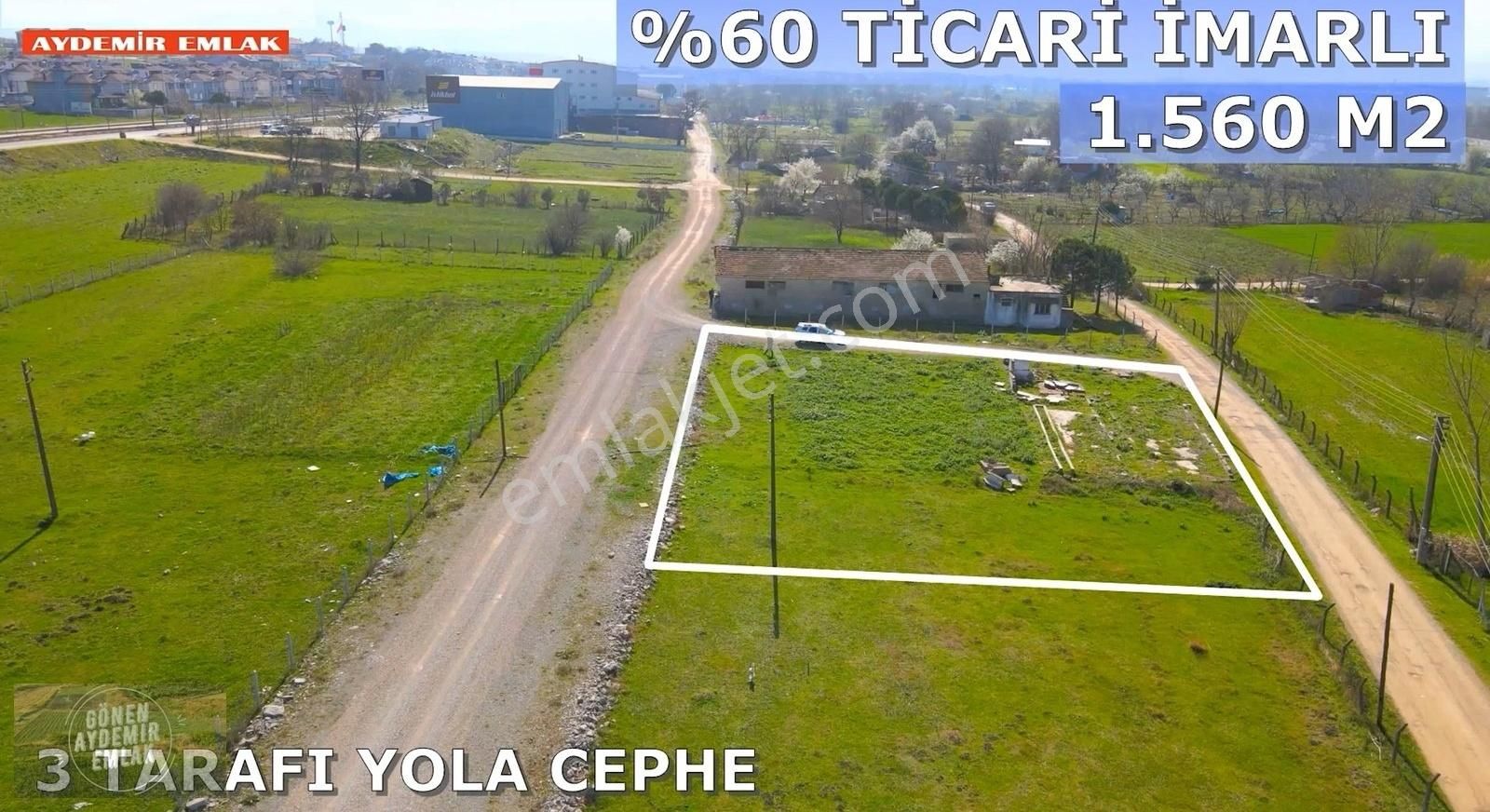 Gönen Kurtuluş Satılık Ticari İmarlı Bandırma Yolu Yanında 1.560 M2 %60 Ticari İmarlı Arsa