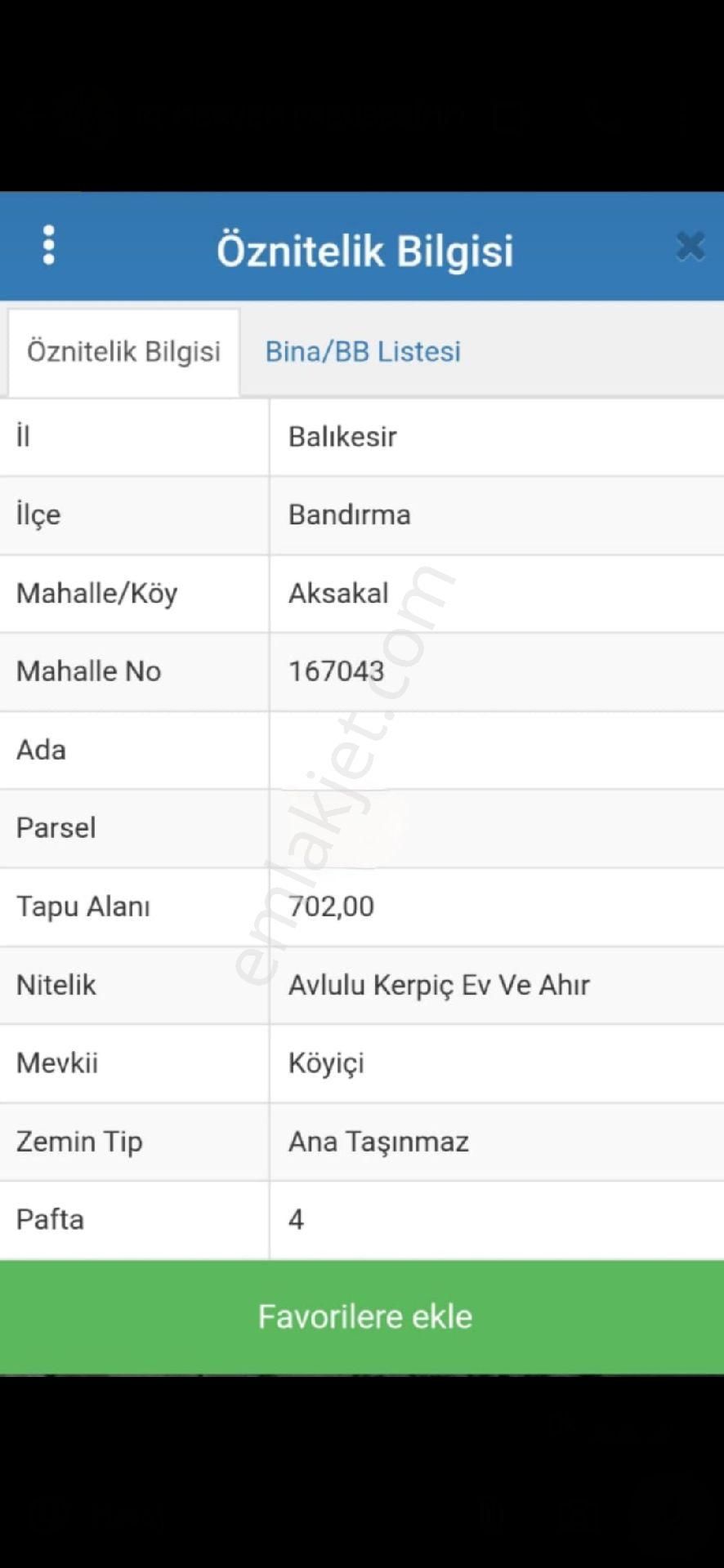 Bandırma Aksakal Satılık Konut İmarlı Rt Yılmaz Gayrimenkul Satılık İmarlı Arsa