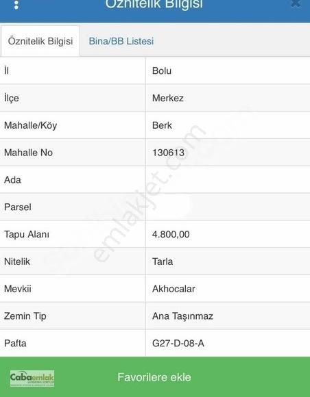 Bolu Merkez Berk Köyü Satılık Tarla Berk Köyünde Satılık 4800m2 Tarla Bu Fiyat Kaçmaz!!