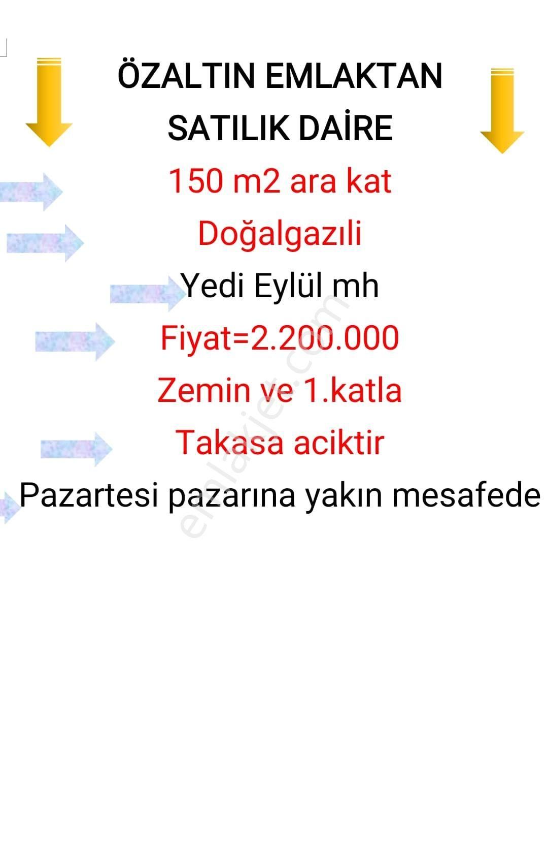 Turgutlu Yedi Eylül Satılık Daire Yedi Eylül Mh Satılık Ara Kat 3+1 150 M2 Bilgi İçin İletişime Geçiniz