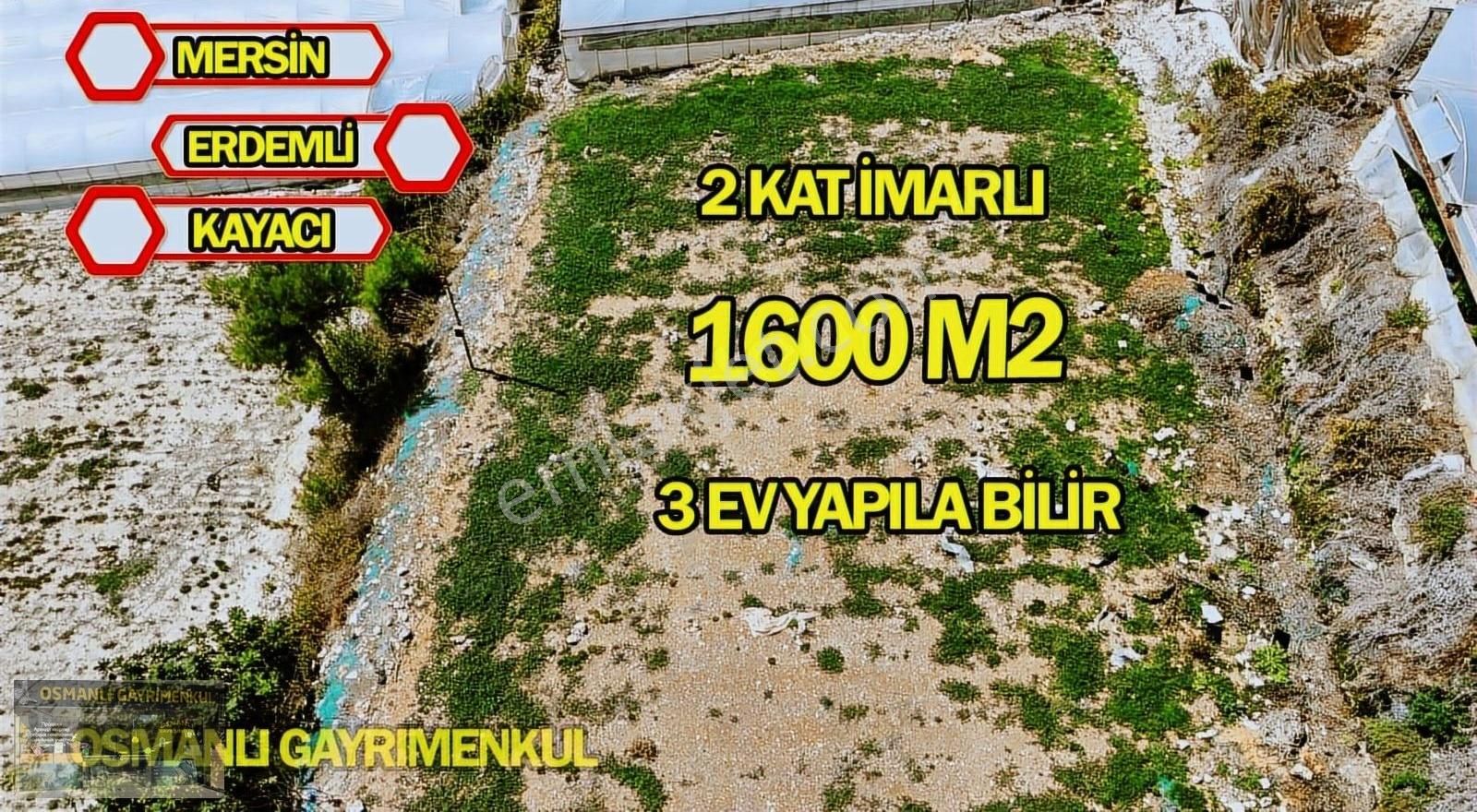 Erdemli Kayacı Satılık Konut İmarlı Erdemli Kayacı Mah. 1600 M2 Ev Yapımına Uygun Satılık Parsel