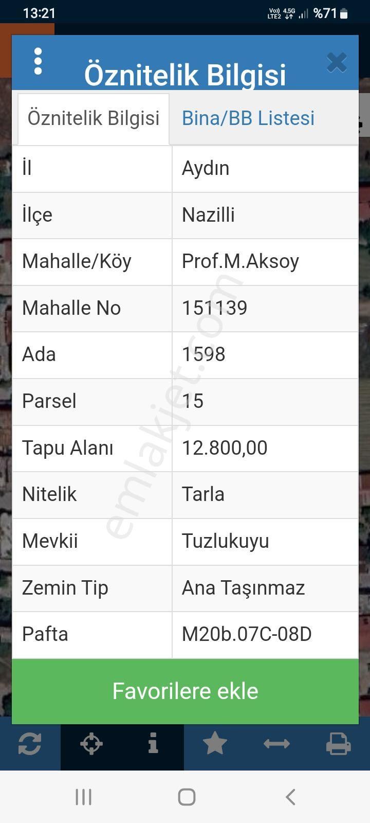 Nazilli Prof.Muammer Aksoy Satılık Bağ & Bahçe Dönertaş Emlaktan Nazilli İçi Arsa Bahçe