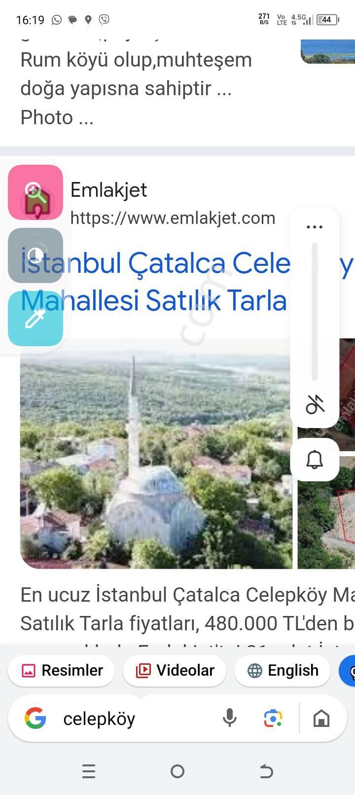 Çatalca Celepköy Satılık Tarla Celepkoy De Sahibinden Satılık