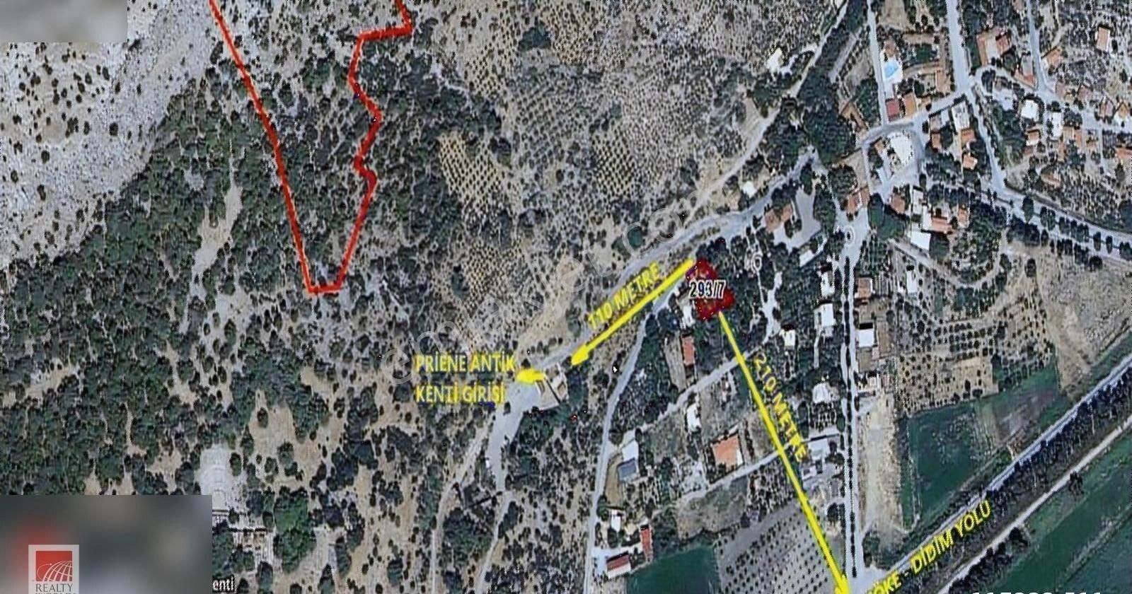 Söke Güllübahçe Satılık Turizm İmarlı Priene Antik Kentinin Yanında 779 M² Turizm + Konut İmarlı Arsa