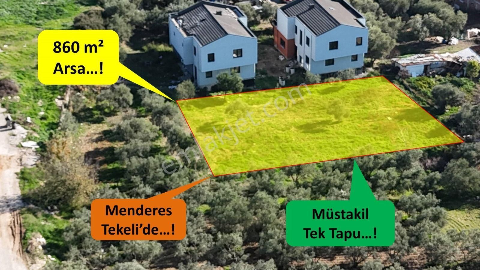 Menderes Tekeli Atatürk Satılık Konut İmarlı Tekeli Merkezde 860 M2 İmarlı Arsa İnşaat Yap Menderes İzmir