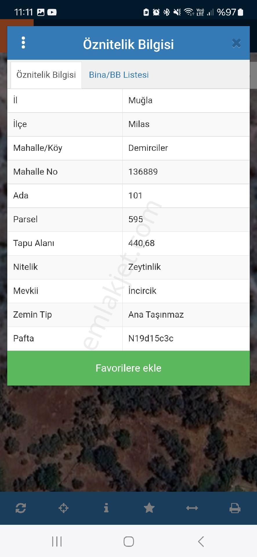 Milas Demirciler Satılık Zeytinlik Milas Demirciler Mahallesi Satılık Zeytinlik