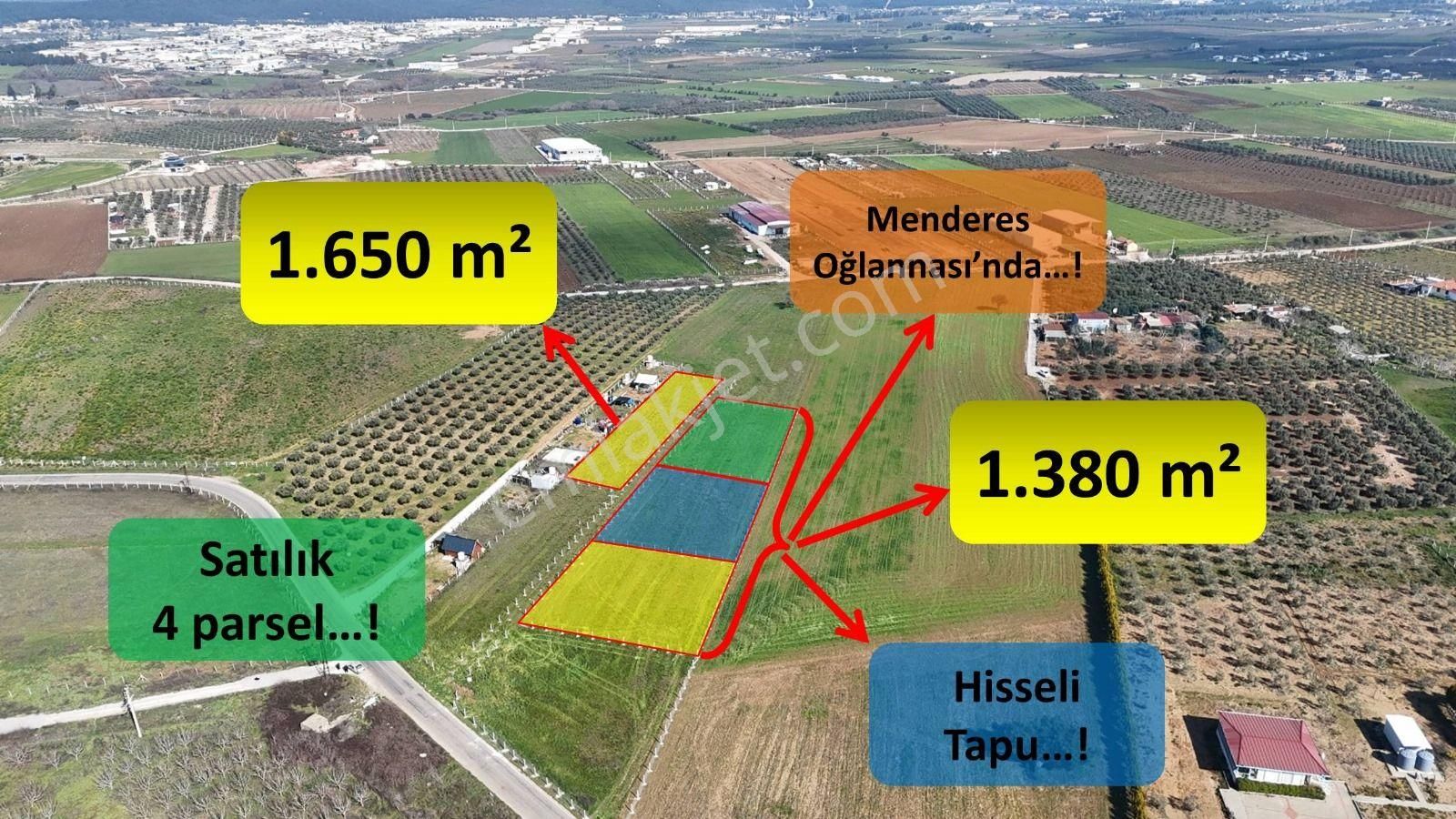 Menderes Oğlananası Atatürk Satılık Bağ & Bahçe İzmir Menderes Oğlananasında 1380 Ve 1650 M2 Hisse Tapulu Arsalar