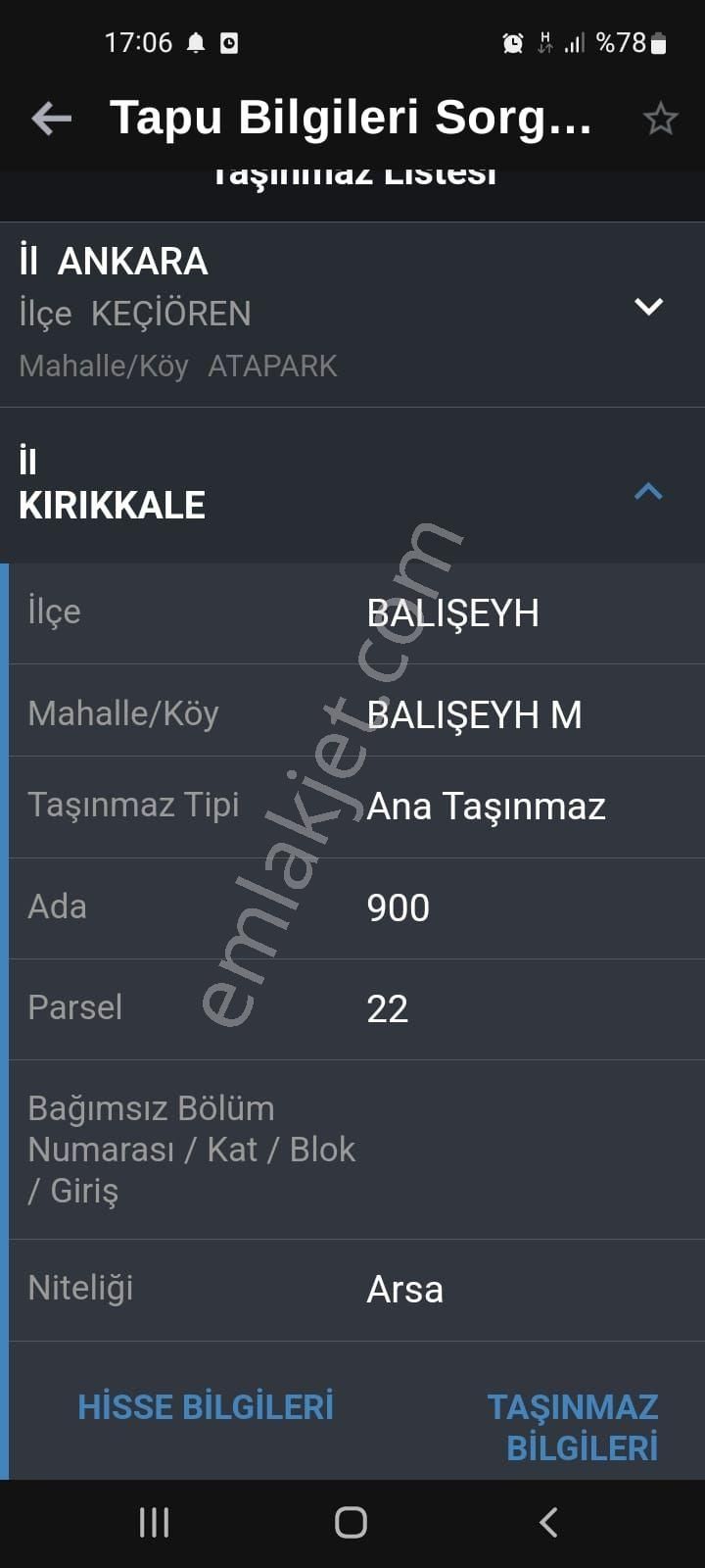 Balışeyh Ballı Satılık Sanayi İmarlı Roketsana Yakın 100 De 100 Devlet Tevşikli Sanayi Arsası Acil Satılık Takas Olur