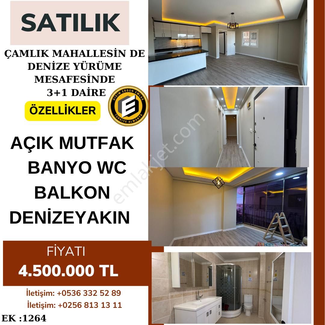 Didim Çamlık Satılık Daire Denize Yürüme Mesafesin De Çamlık Mevkiin De Satılık Asansörlü Satılık Daire ( Ek: 1264