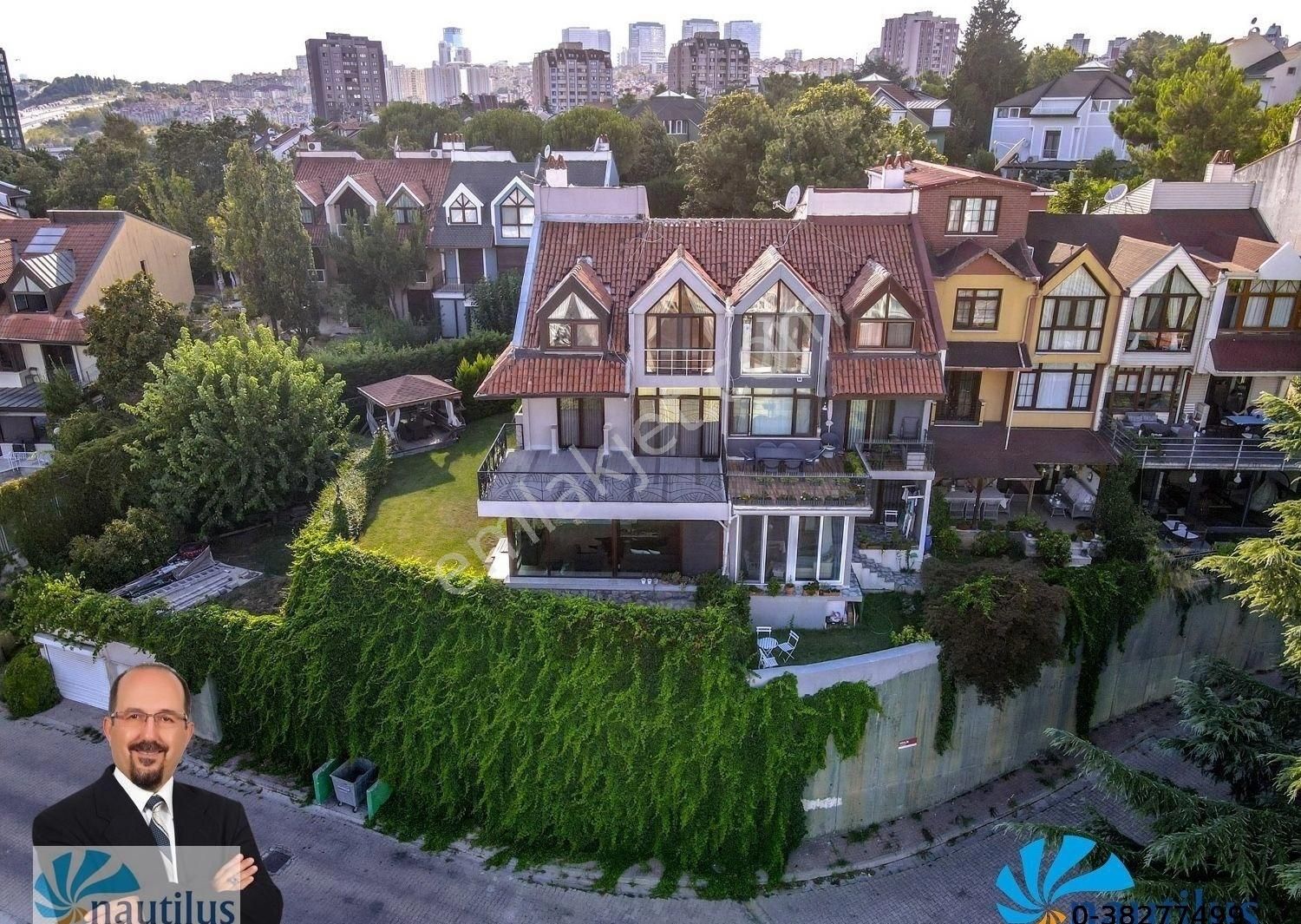 İstanbul Başakşehir Satılık Villa Bahçeşehir Merkez De Tadilatlı Özel Dizayn Göl Ve Deniz Manzaralı Köşe 5+2 Satılık Villa.