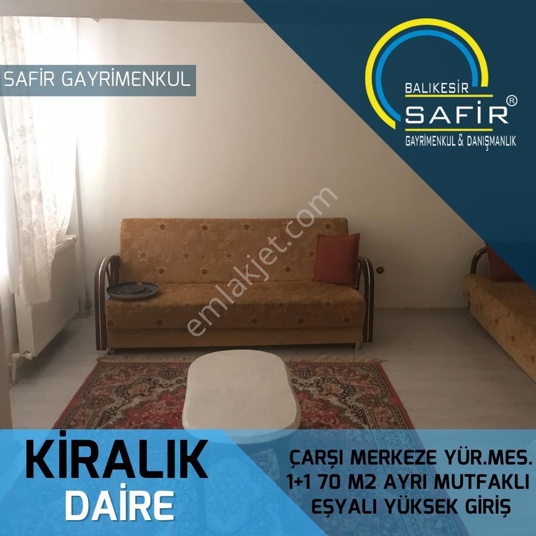 Altıeylül Hacı İlbey Kiralık Daire Çarşı Merkeze Yür.mes.1+1 70 M2 Ayrı Mutfaklı Eşyalı Yüksek Giriş