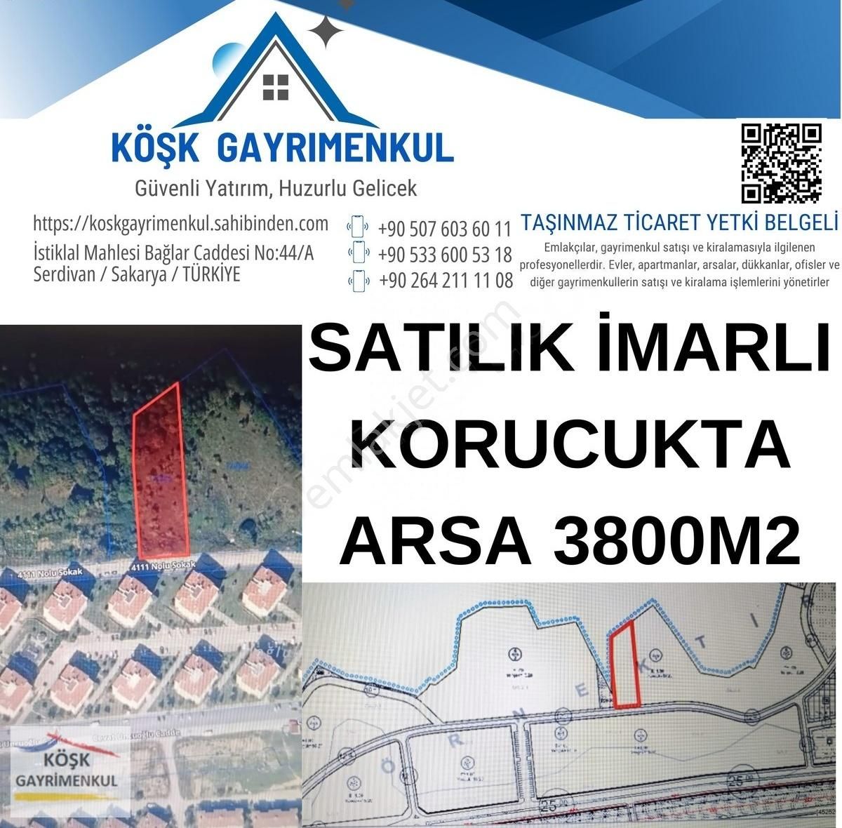 Adapazarı Korucuk Satılık Konut İmarlı Köşk Gayrimenkulden Korucuk Yerleşim Alanında Yatırımlık Arsa