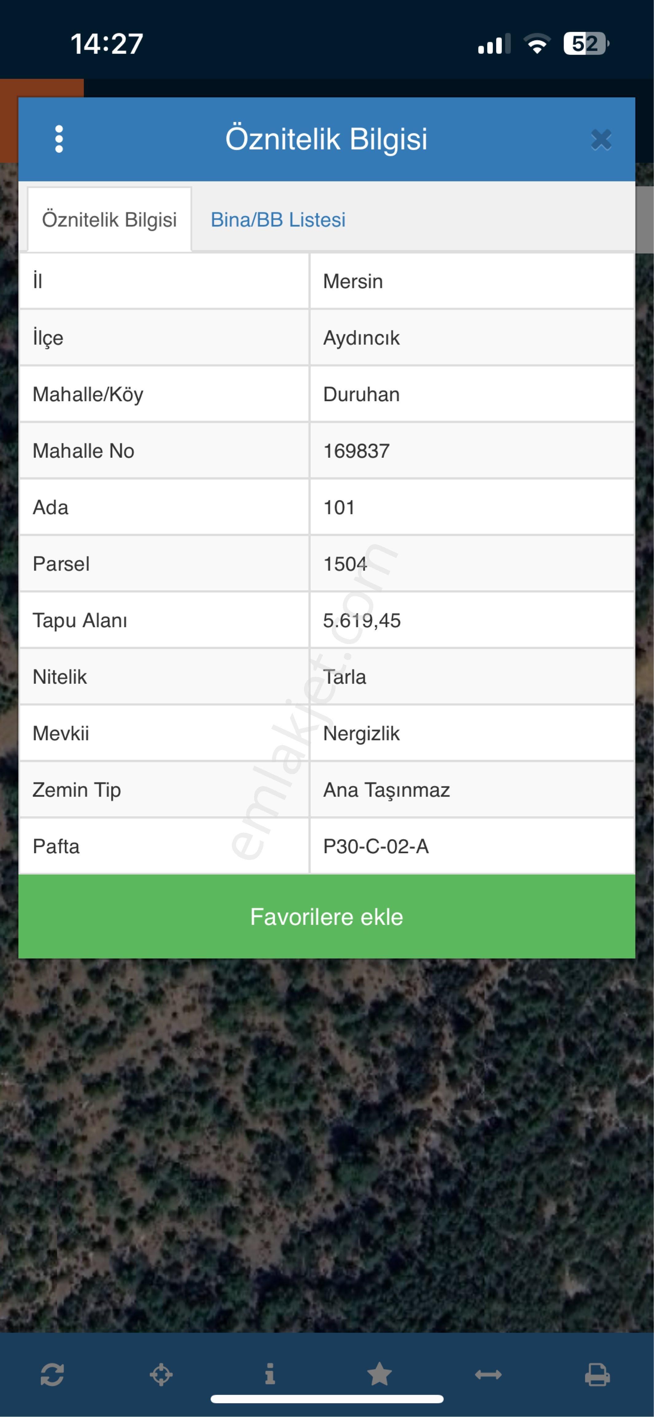 Aydıncık Duruhan Satılık Tarla Aydıncık Duruhan’da 5619 Metrekare Arsa