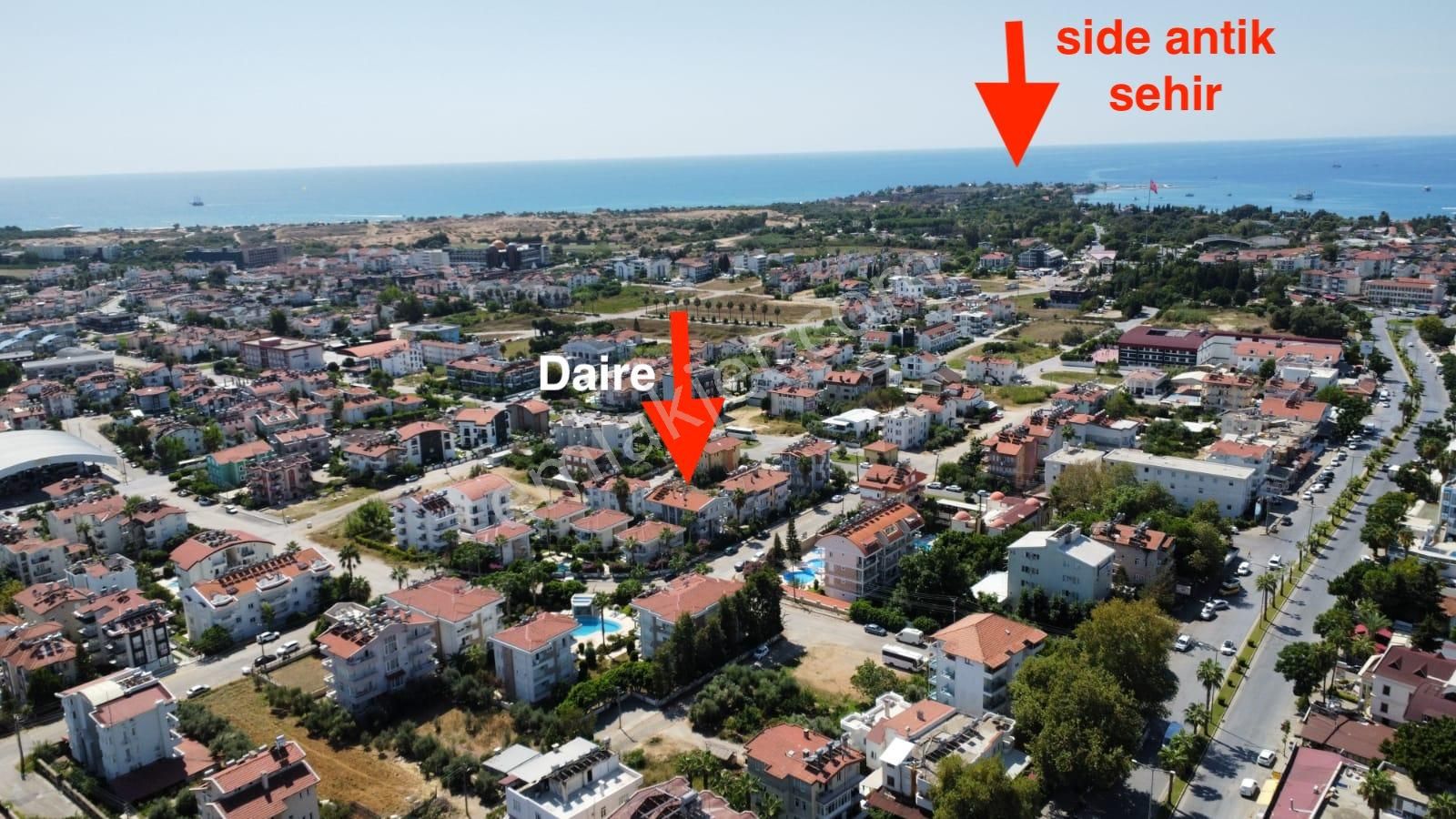 Manavgat Side Satılık Daire İdamax'tan Side'de Mükemmel Konumda Satılık 2+1 Bahçeli Daire