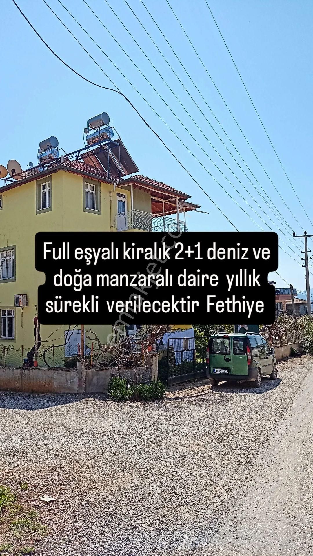 Fethiye Çiftlik Kiralık Daire Fethiye Çiftlik Mahellesin''de Deniz Ve Doğa Manzaralı Full Eşyalı 2.kat 2+1 Daire Kiralıktır