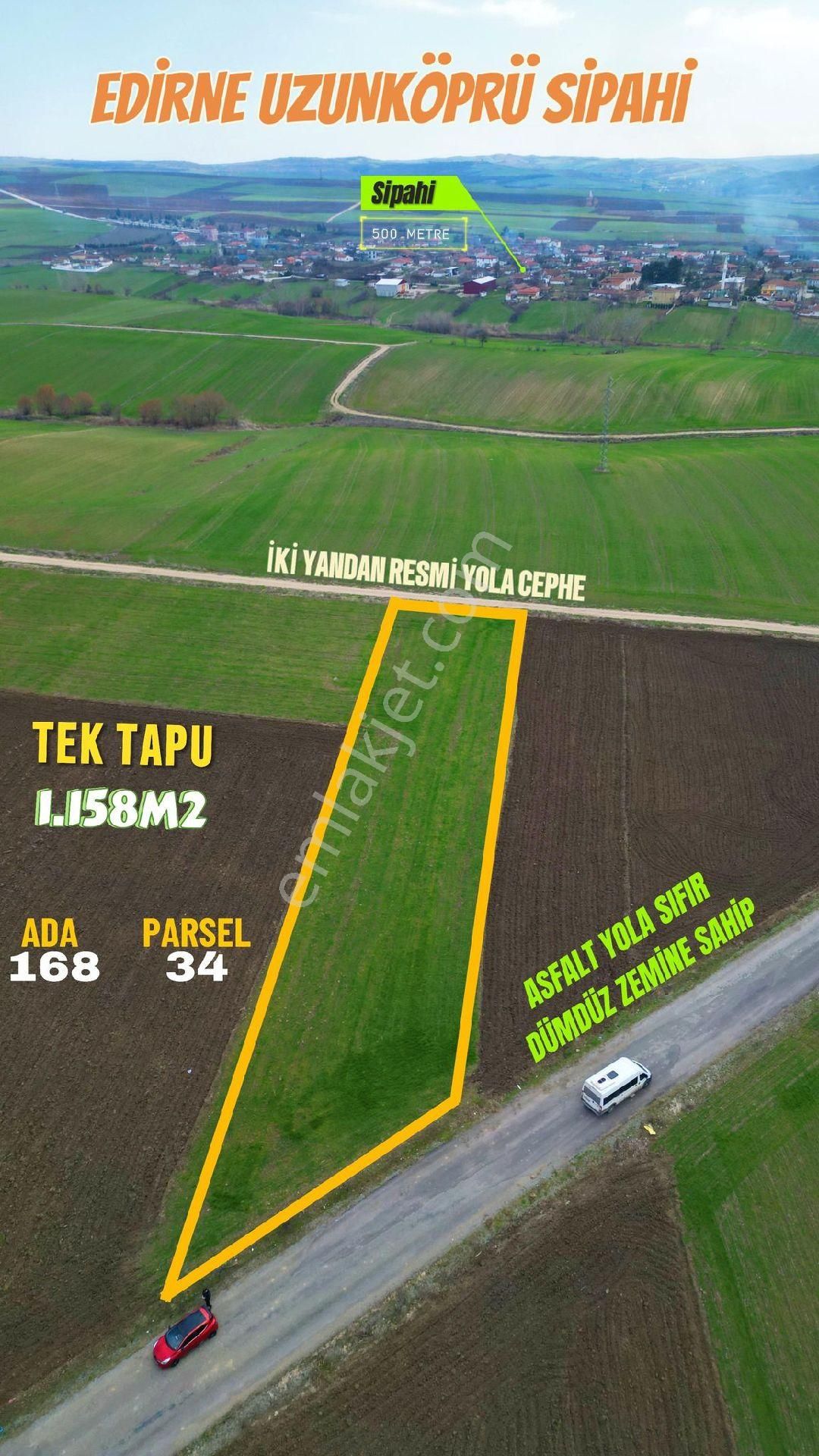 Uzunköprü Sipahi Köyü Satılık Tarla Edirne Uzun Köprü Tek Tapu Fırsat Alsa