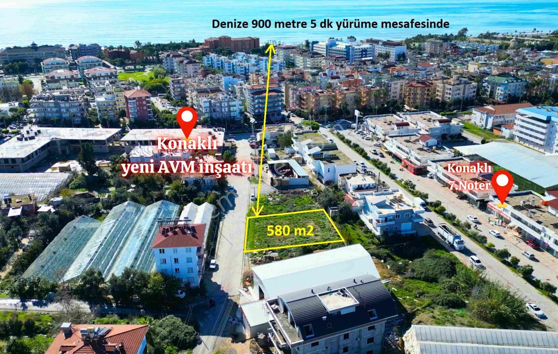 Alanya Konaklı Satılık Konut İmarlı Satılık 580 M² Arsa - Alanya Konaklı