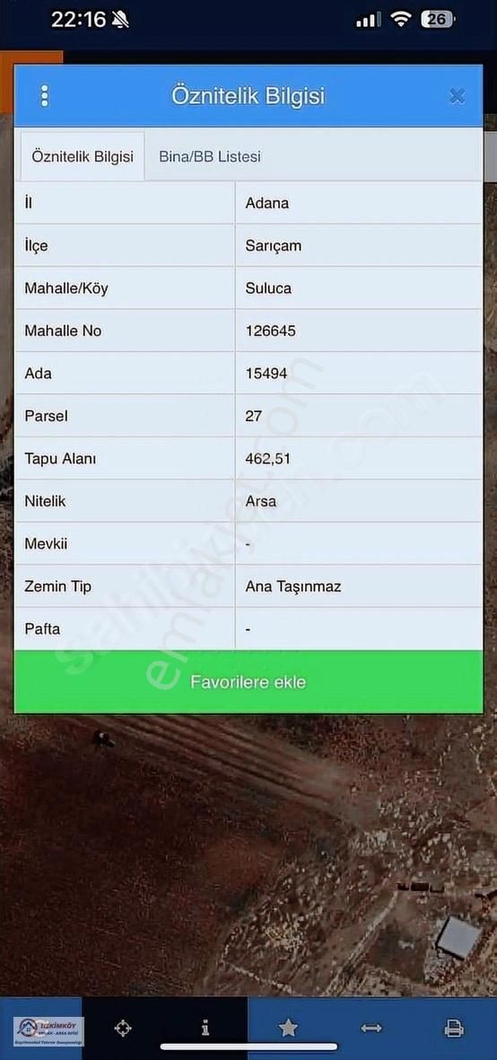 Sarıçam Suluca Satılık Konut İmarlı Suluca'da 462 Metre Satılık Arsa