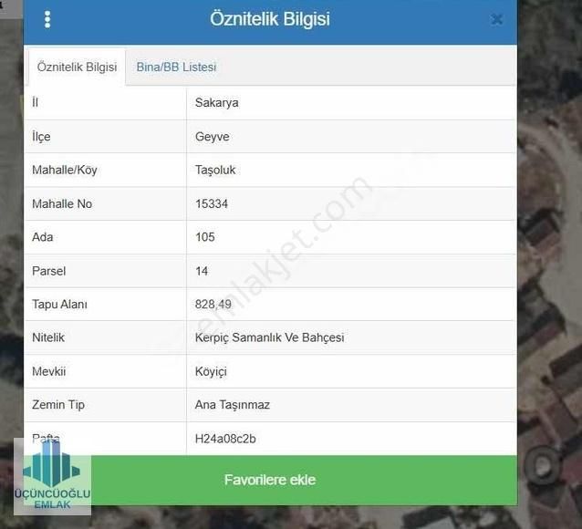 Geyve Taşoluk Satılık Konut İmarlı Sakarya Da Satılık Arsa 828m2 Köy İçi İmarlı İçerisinde Yapı Var