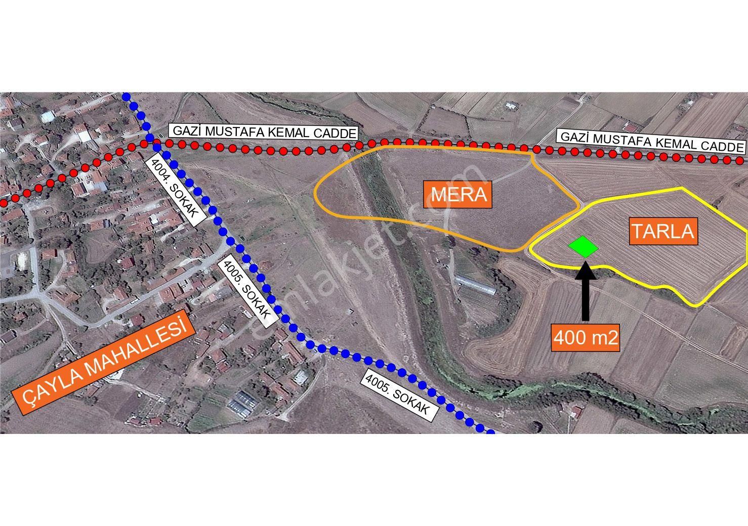 Saray Çayla Satılık Tarla Meraya Cephe Etrafı Çevrili Köyün Dibinde 400 M2 Hissem Satılıktır