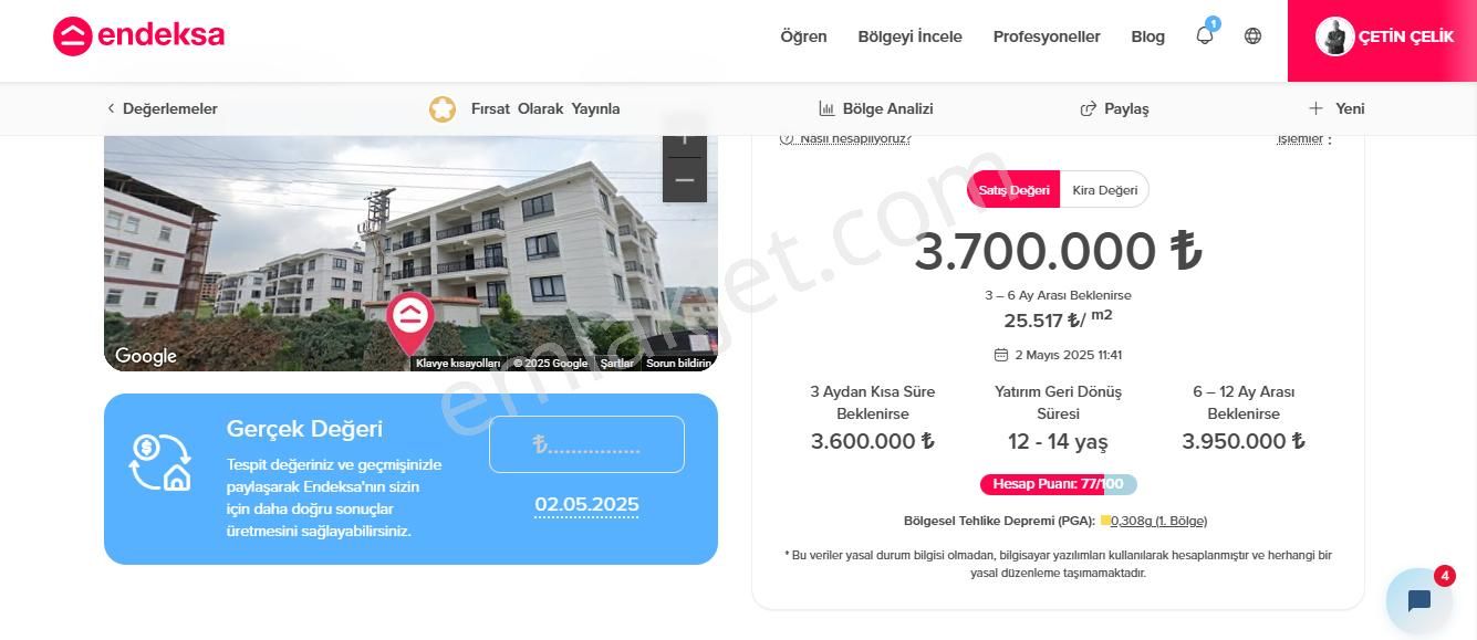 Çelik'ten İnegöl Karalar'da Satılık 3+1 Lüks Daire