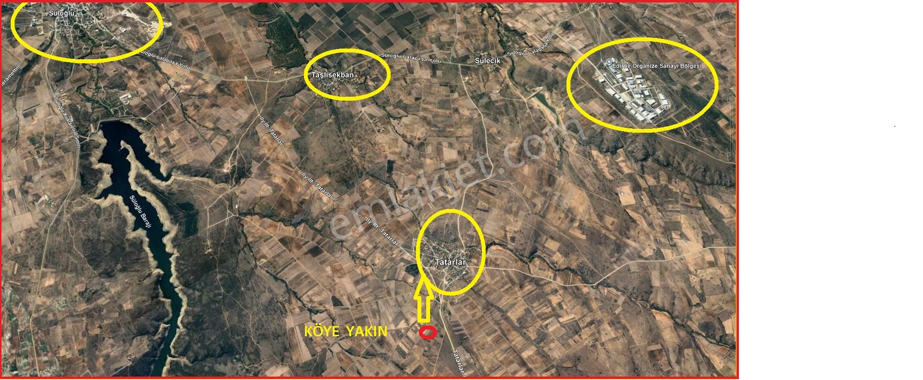Fırsat .edirne Süloğlu Tatarlar Hisse Fiyatına Müstakil Tapu Tarla