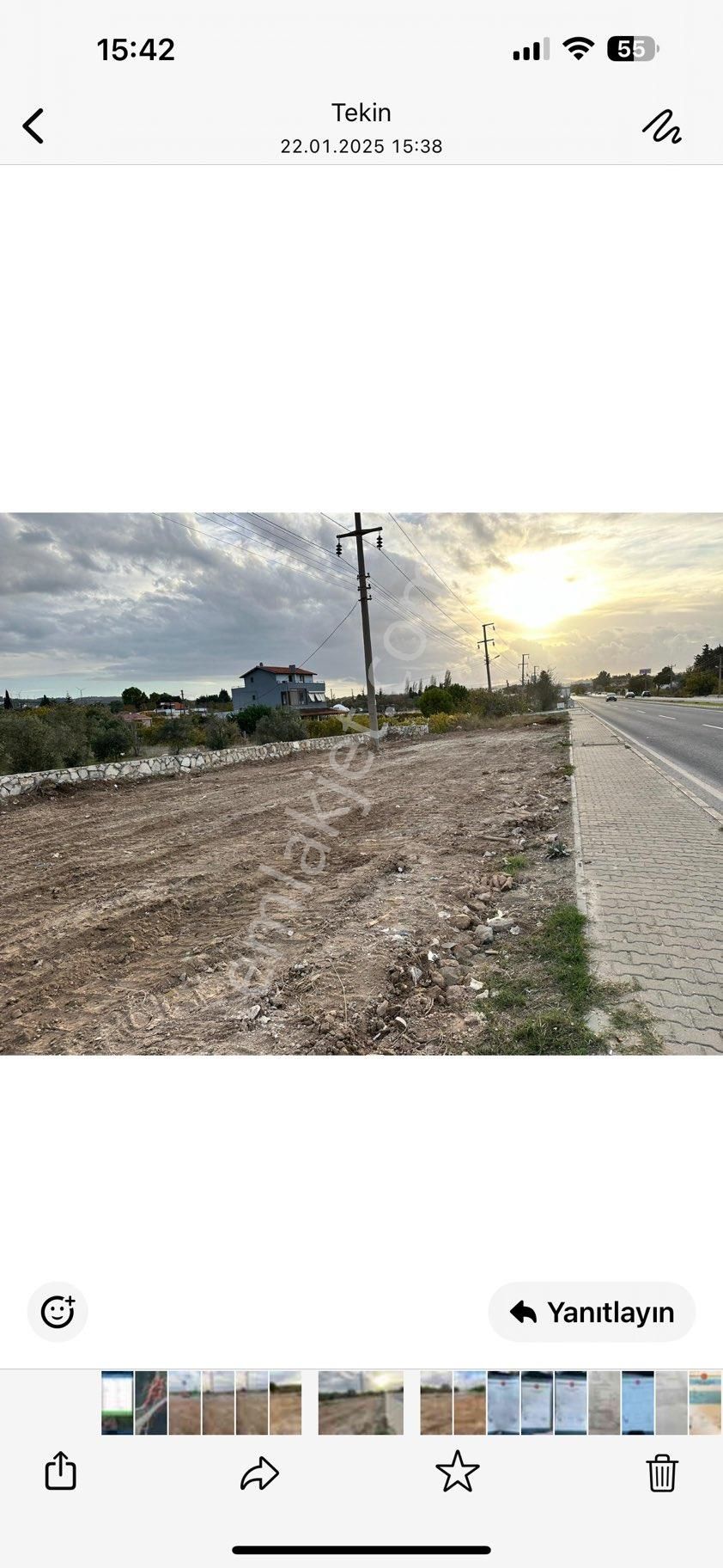 Urla Çeşme Yolu Üzeri 283 M2 Yola 38 Metre Cephe - Görsel 2