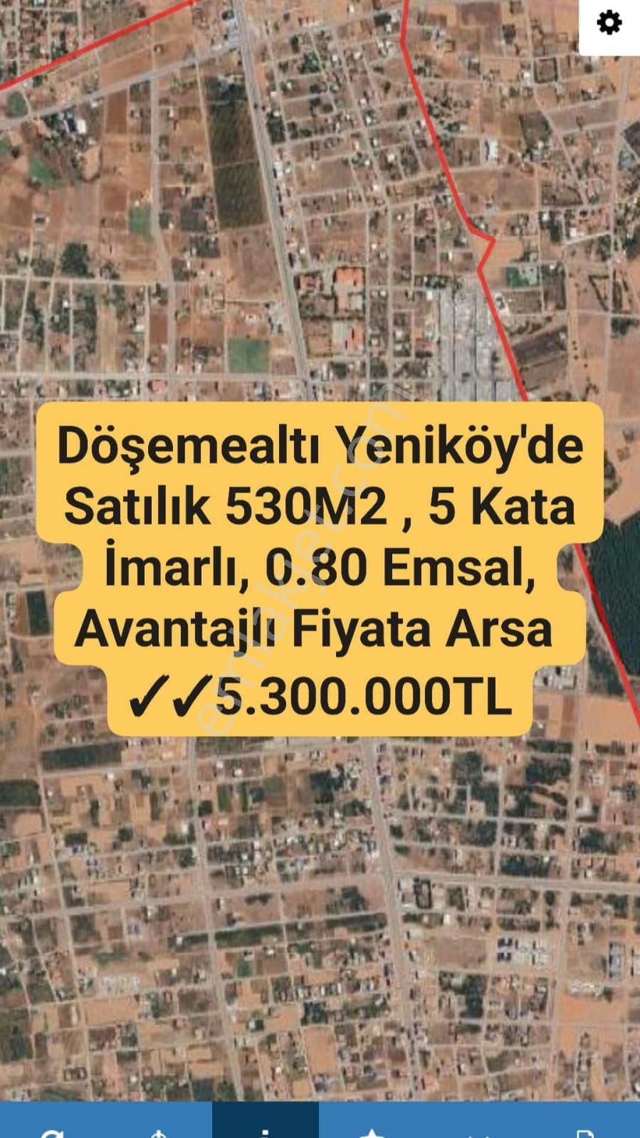 Döşemealtı Yeniköy Satılık Konut İmarlı Yeniköyde Konut İmarlı Arsa