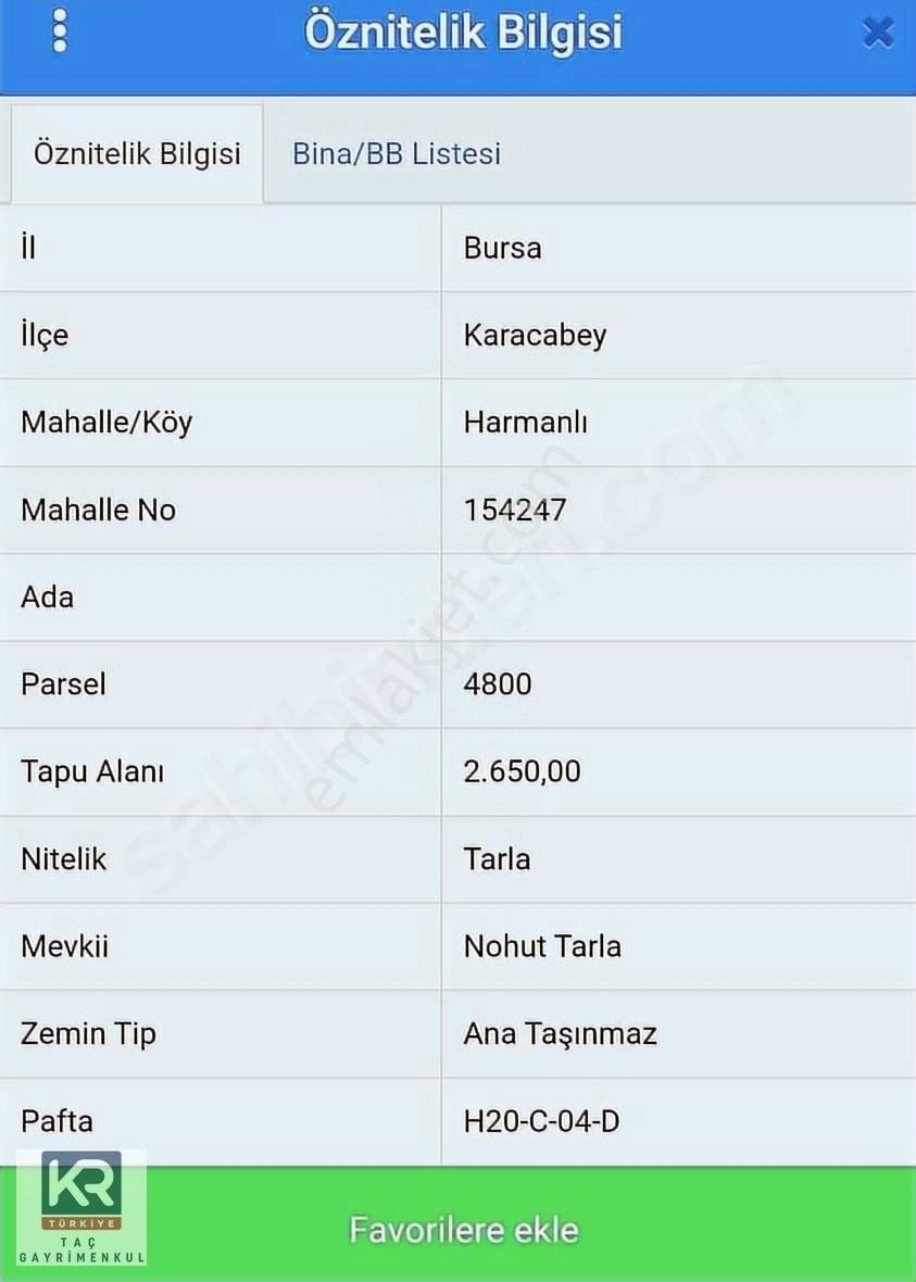 Kr Taç Karacabey Harmanlı Fırsat Satılık Tarla - Görsel 2