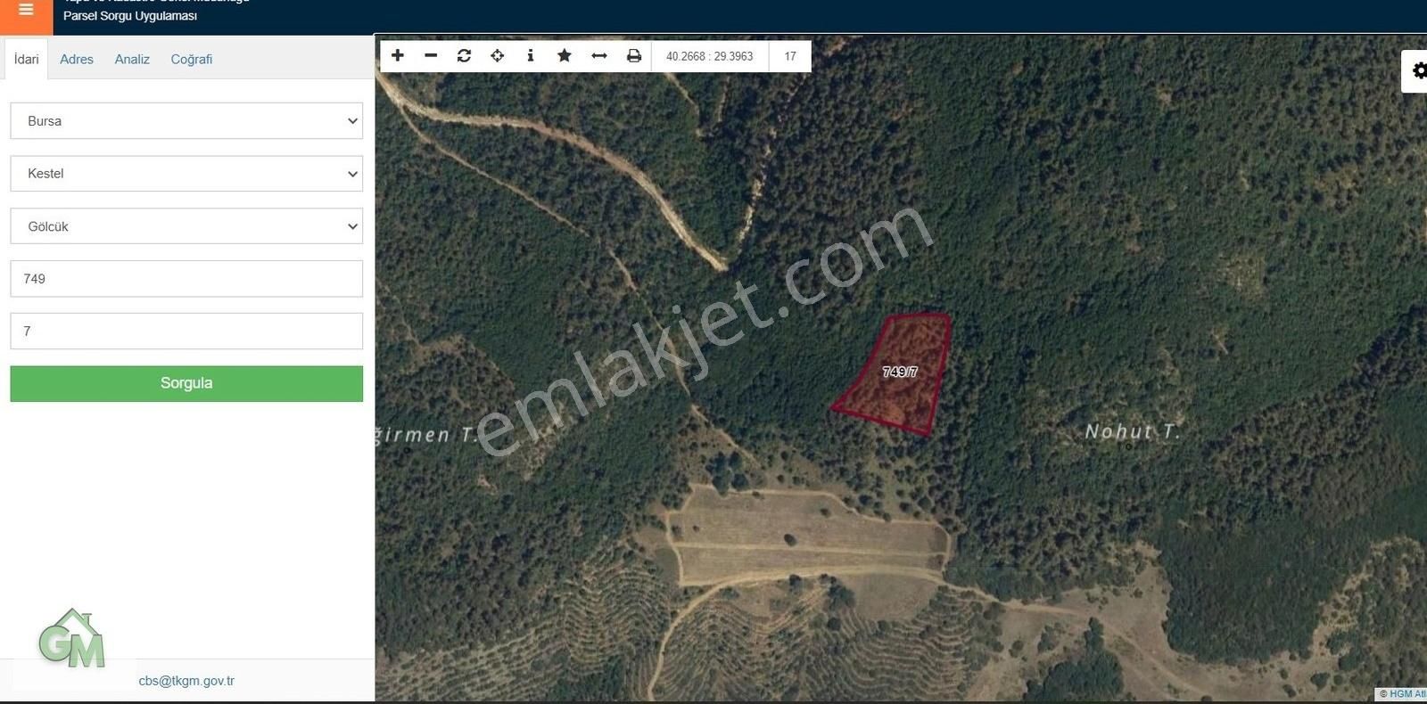 Gm Den Kestel Gölcükte 6 Dönüm Satılık Yatırımlık Arazi - Görsel 2