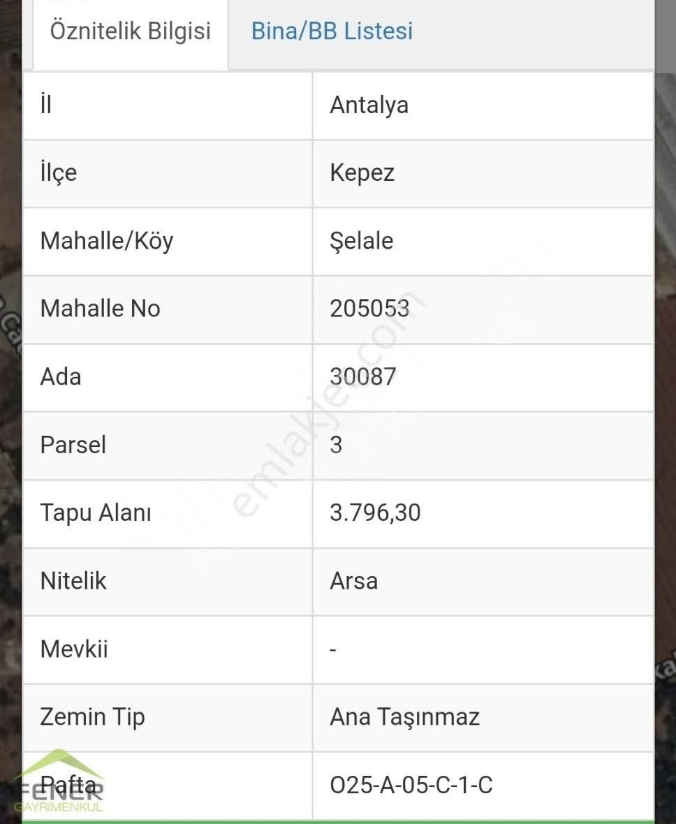 Kepez Şelale Satılık Ticari İmarlı Toplu Site Yapımına Uygun Ticari Konut Arsa