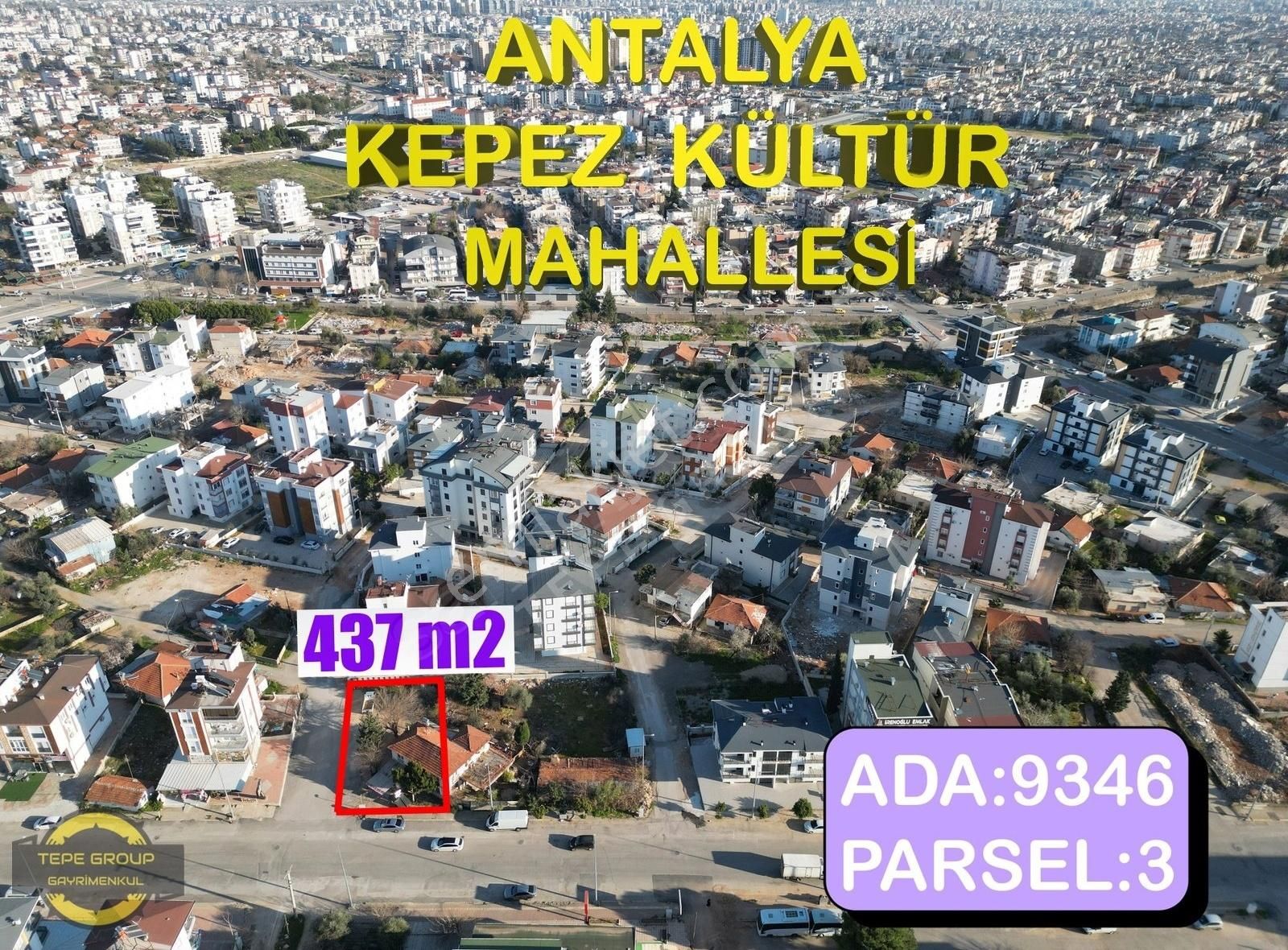 Kepez Kütükçü Satılık Ticari İmarlı Antalya Kepez Kütükçü'de 437 M2 Köşe Parsel İmarlı Satılık Arsa