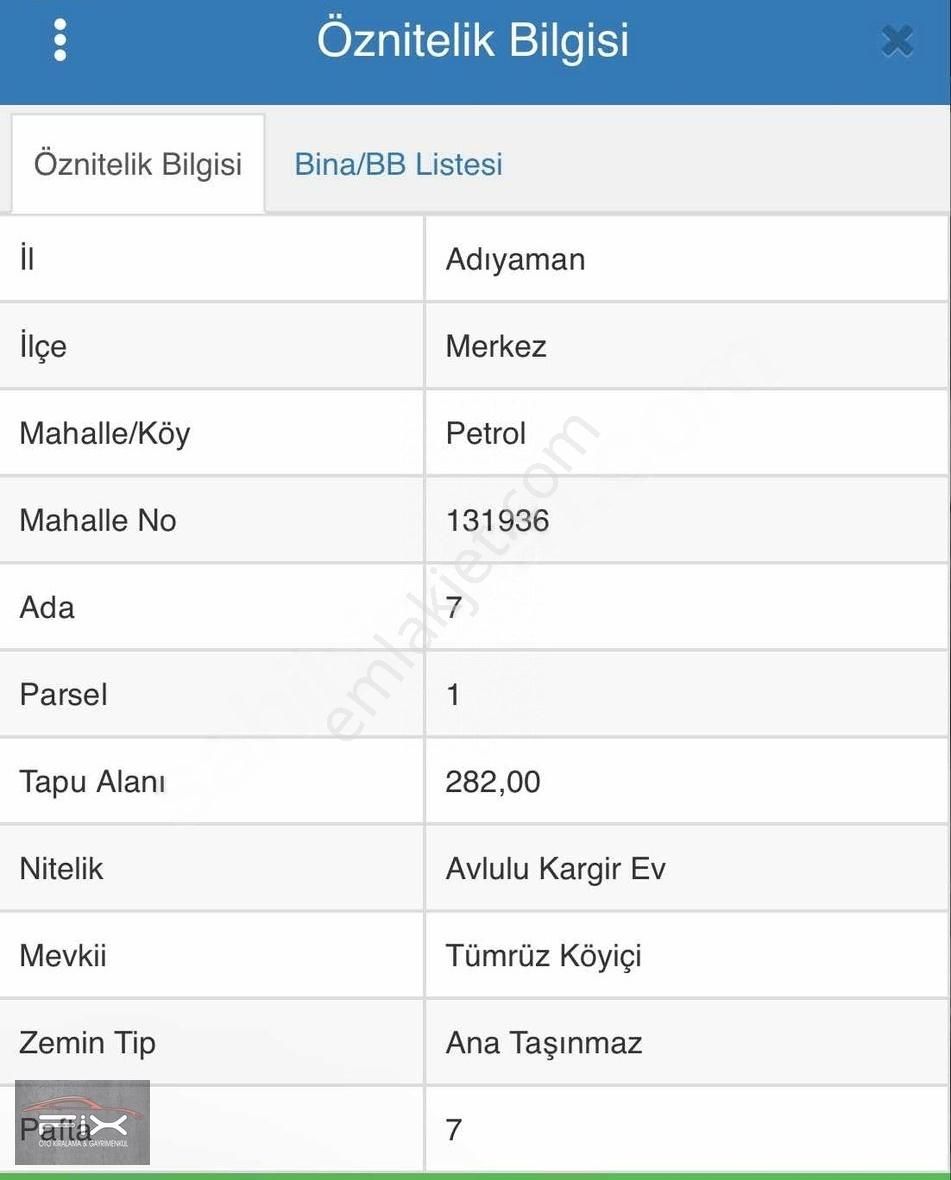 Adıyaman Merkez Türkiye Petrolleri Satılık Tarla Türkiye Petrol (türmüz) Mah. Yatırımlık 282m2 Arsa