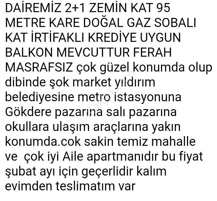 Yıldırım Davutdede Satılık Daire Bursa Yıldırım Davutdede2+1 (50)