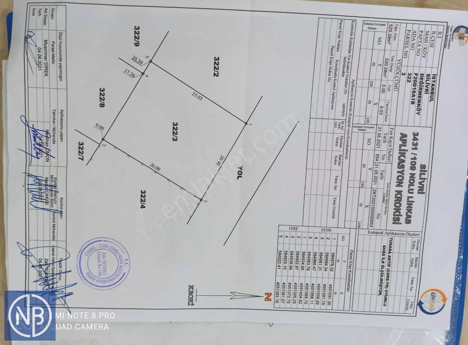 Silivri Değirmenköy Fevzipaşa Satılık Konut İmarlı Nebi Gayrimenkulden Değirmenköyde 4 Kat İmarlı 520m Fırsat Arsa