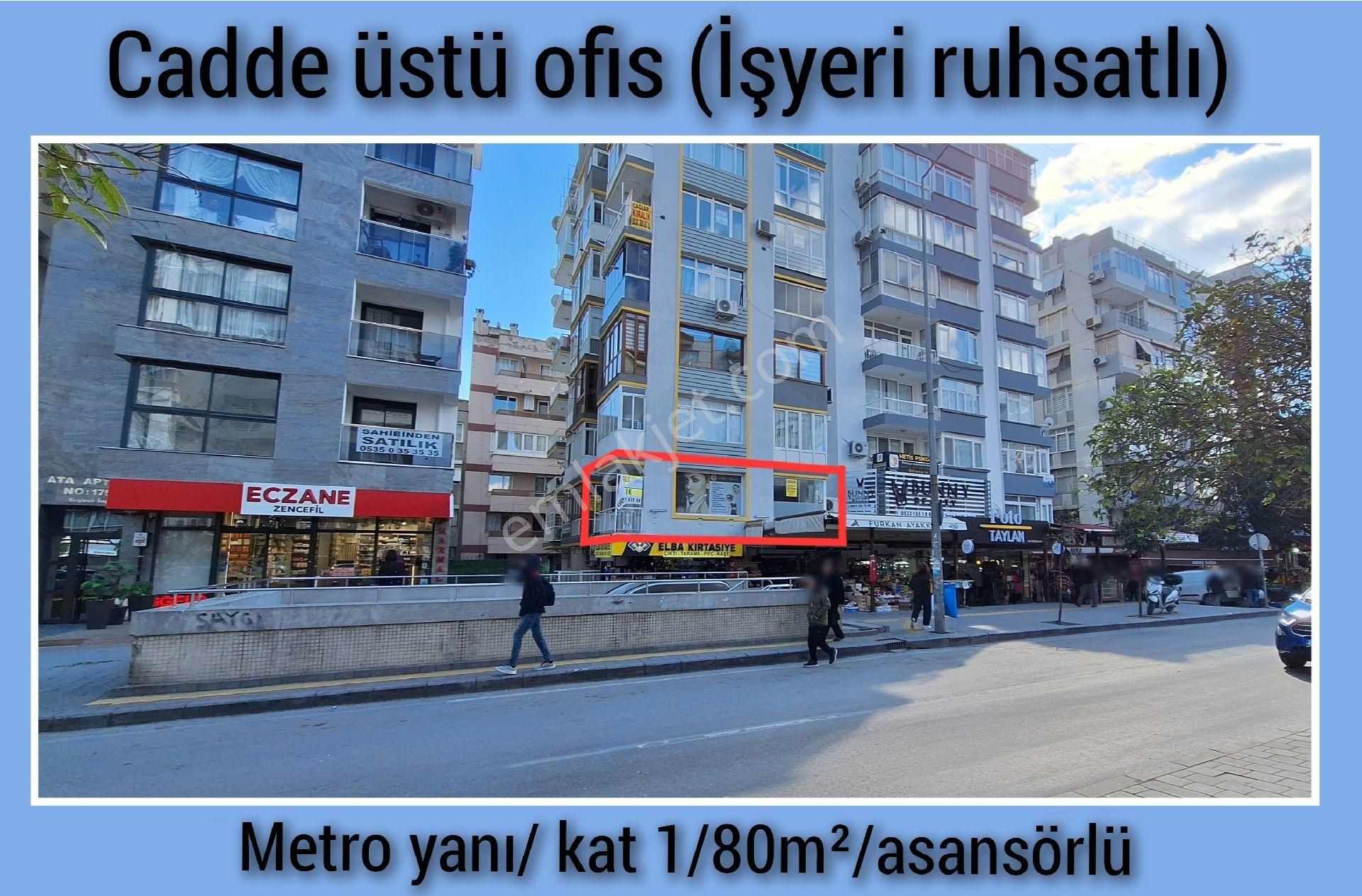 Karabağlar Bahçelievler Kiralık Ofis Üçyol Metro Yanı İşyeriruhsatlı Ofis