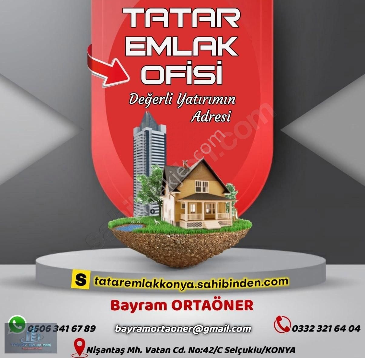 Karatay Orhangazi Satılık Daire Karaman Yoluna Yakin 3+1 Yüksek Giriş Site İçi Sıfır Daire